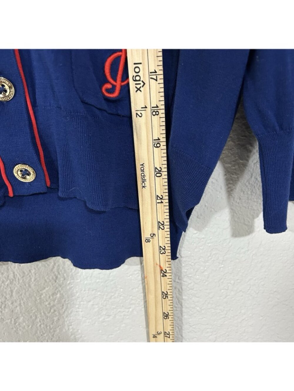 Juicy Couture NWT preppy Button Up Cardigan Grampacore Womens Medium Preppy Blue - Picture 8 of 9